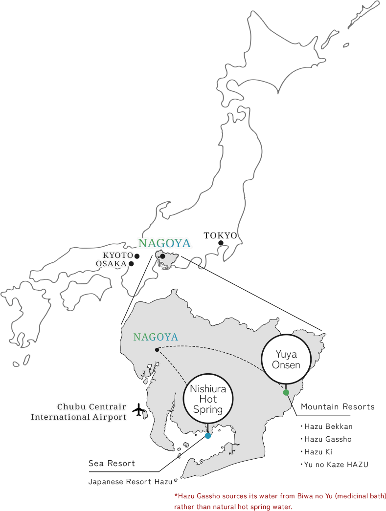 Hazu Group Resorts Map