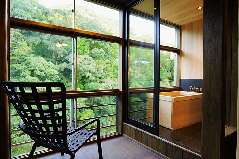 写真：温泉付き客室